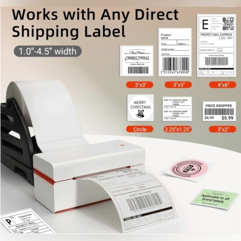 ORGSTA LABEL PRINTER THERMAL BARCODE NEW ALL INCLUSIVE READY TO USE NO INK - Picture 2 of 11